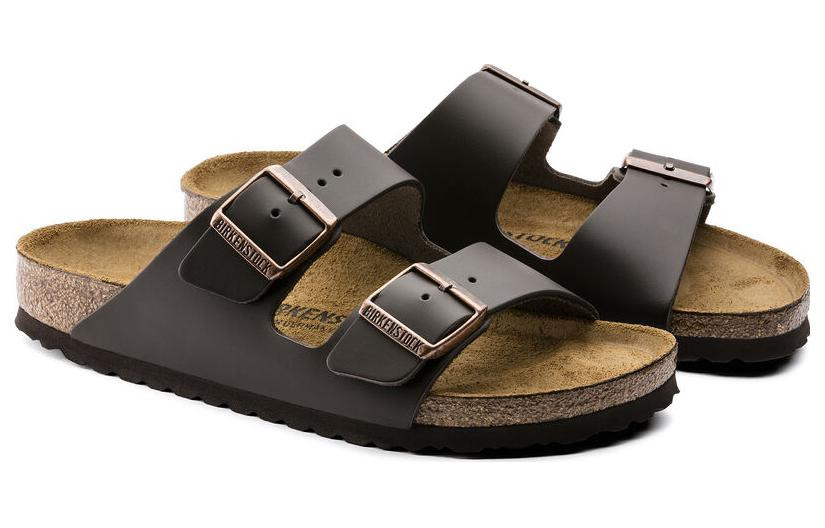 Birkenstock Arizona Natural Leather Narrow Fit Sandals 'Dark Brown' 0051103 - 3