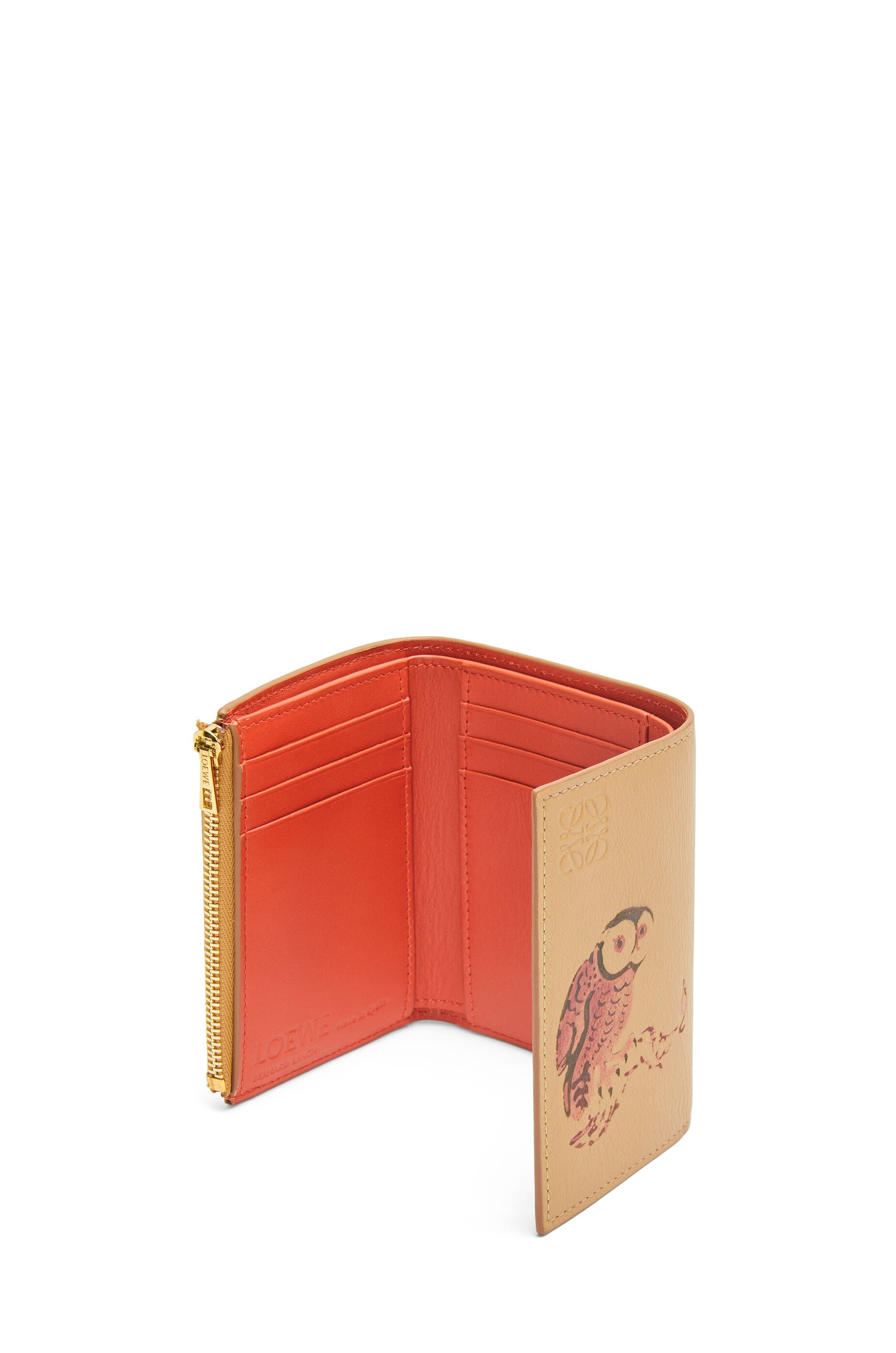 Owl small vertical wallet in classic calfskin - 3
