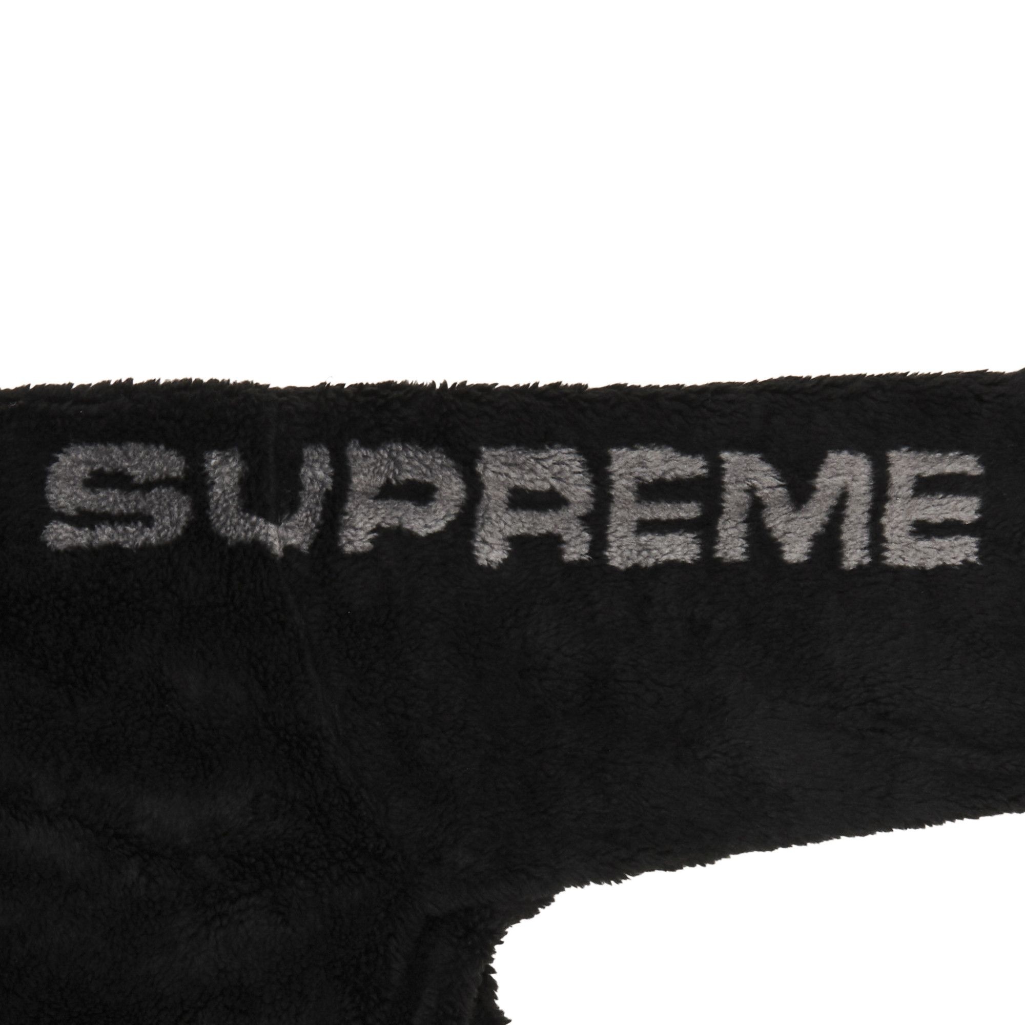 Supreme Shoulder Logo Fleece Jacket 'Black' - 3