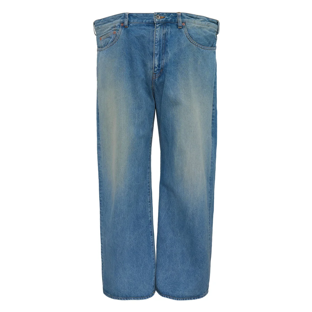 Floating Waist Denim Pants - 1