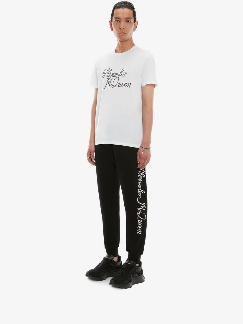 Alexander Mcqueen Signature T-shirt in White/black - 2