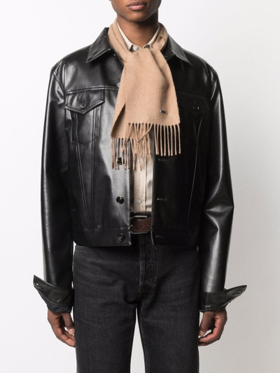 DSQUARED2 fringed camel hair scarf outlook