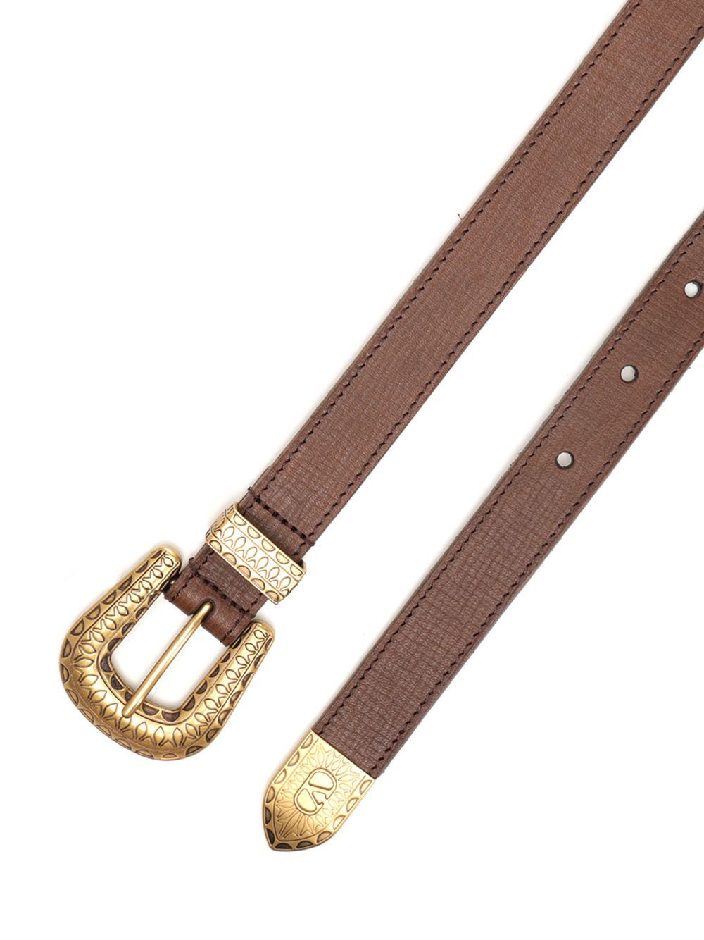 Belt H. 20 | Vlogo Signature. | Cuoio/Antique Gold Logo Belts Brown - 2