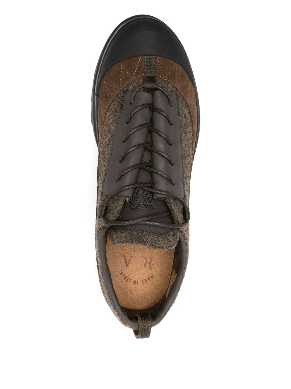 suede-panel sneakers - 4