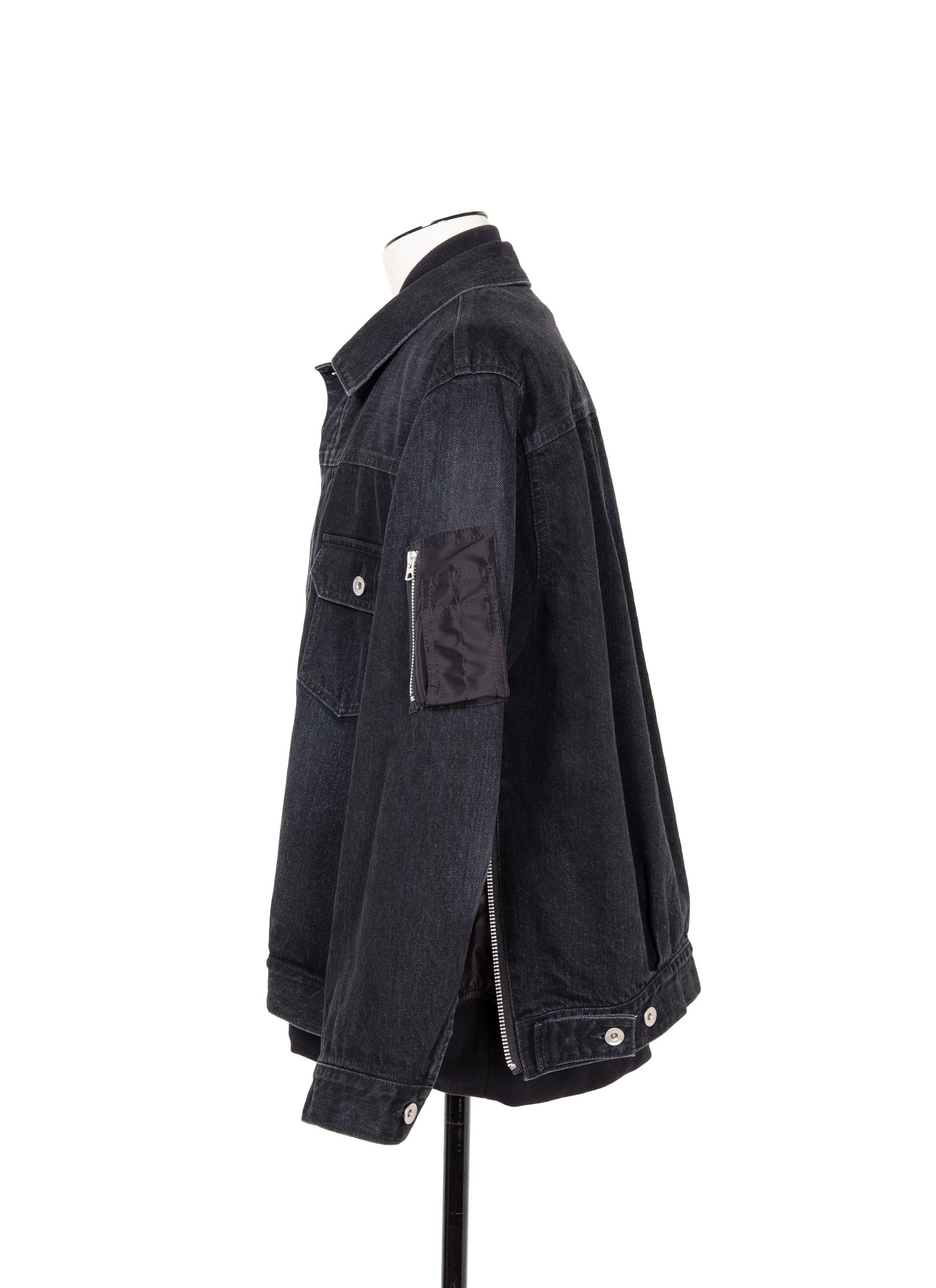 Denim x Nylon Twill Jacket - 3