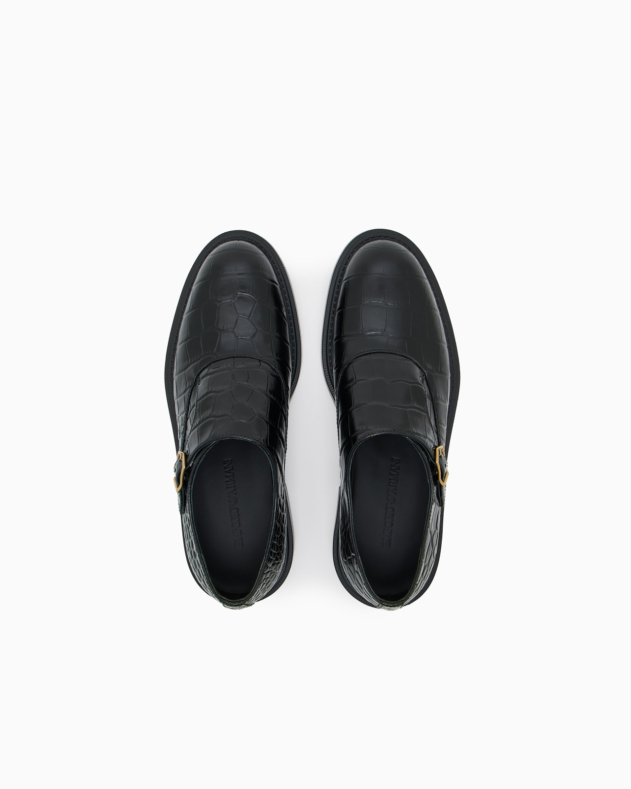CROCODILE-PRINT CALFSKIN MONKSTRAPS - 3