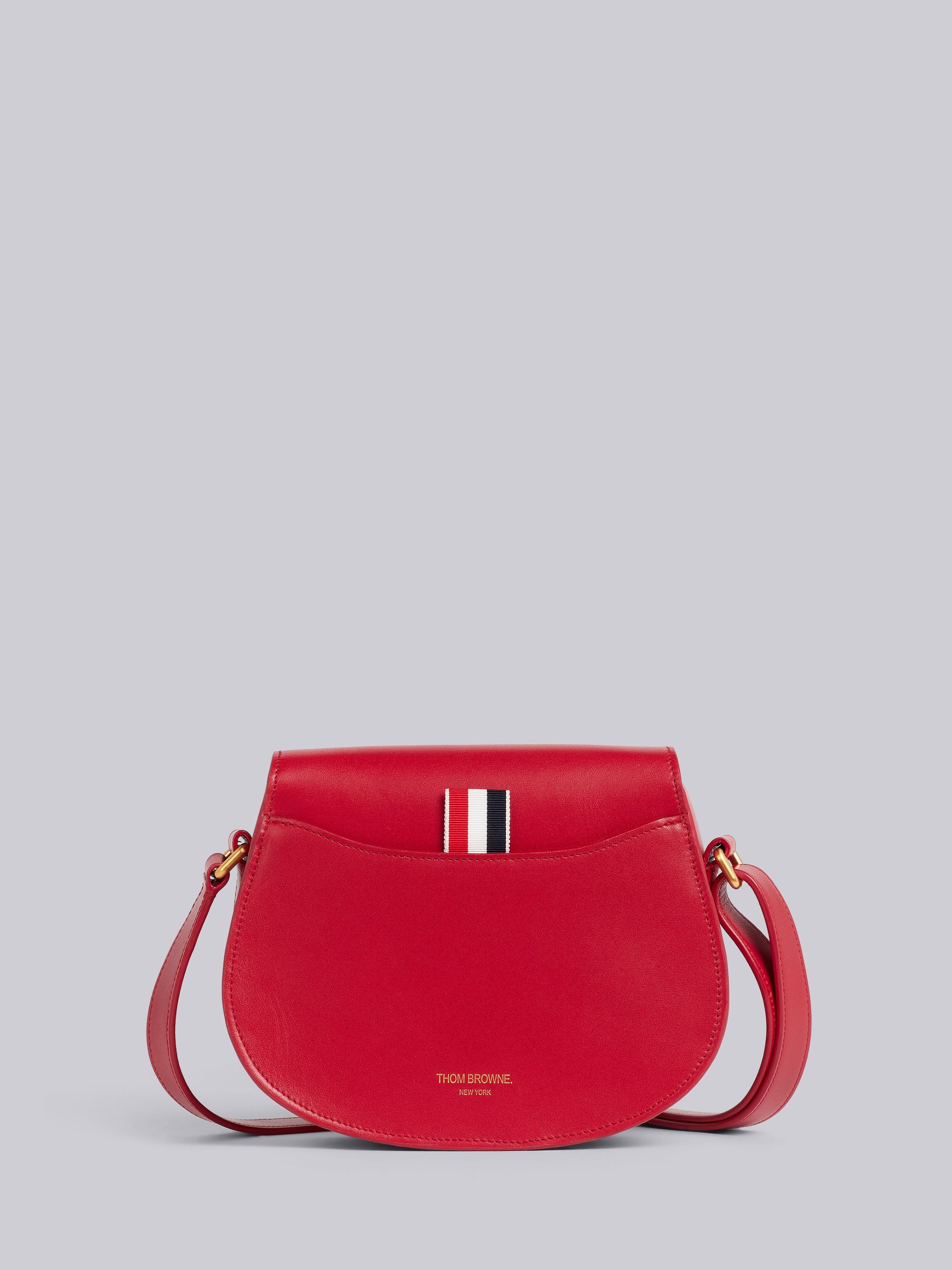 Red Box Calfskin Enamel Lock Small Shoulder Bag - 4