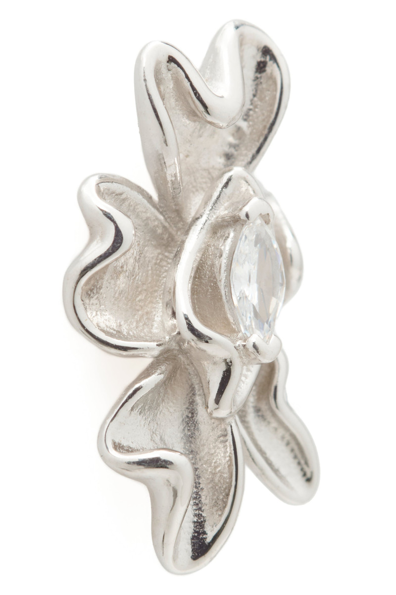Collina Strada CRYSTAL CLEAR MINI MOLTEN FLOWER EARRINGS outlook