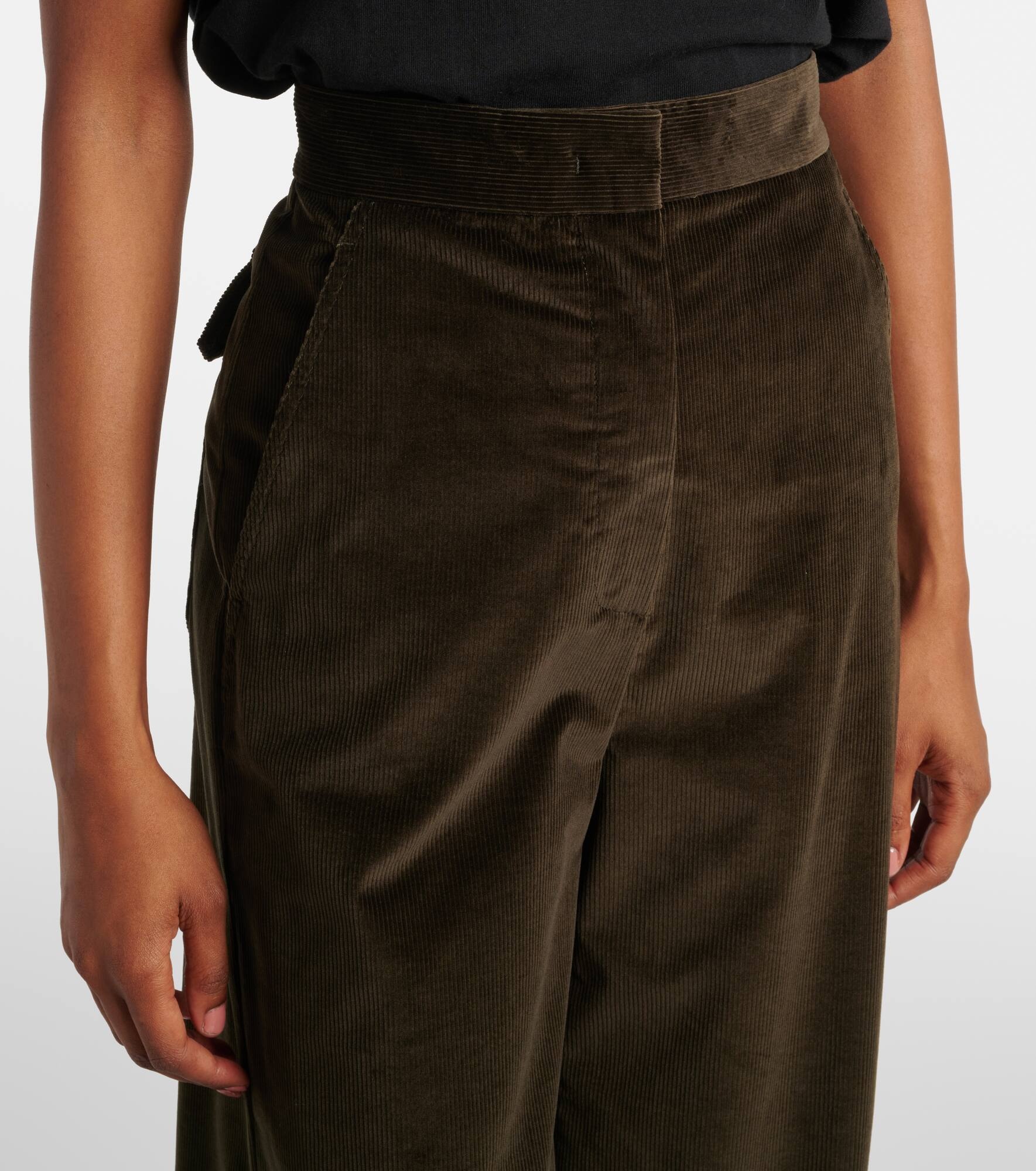 Tritone cotton straight pants - 4