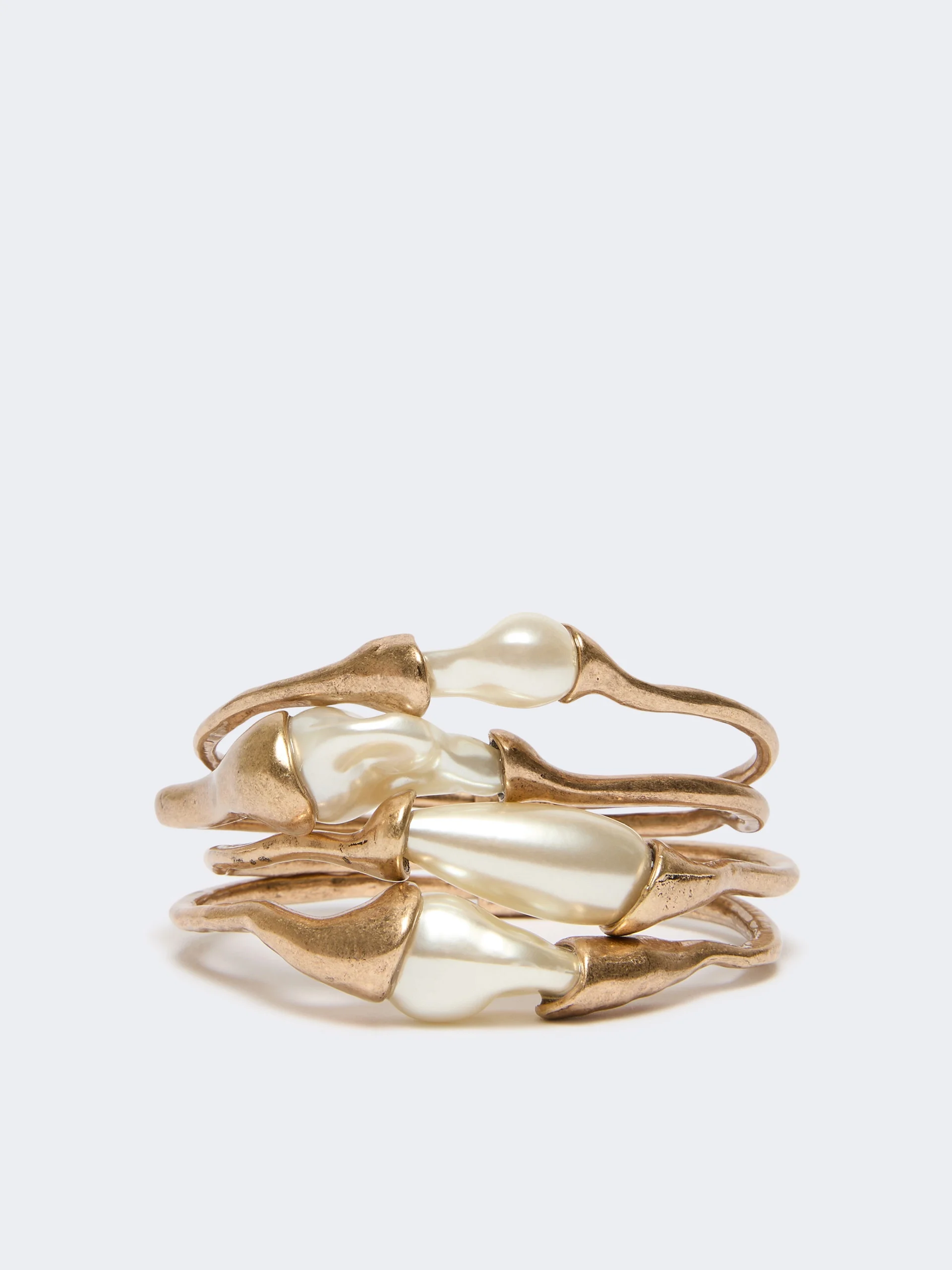 LINCE Metal bracelet with beads - GOLD - 1
