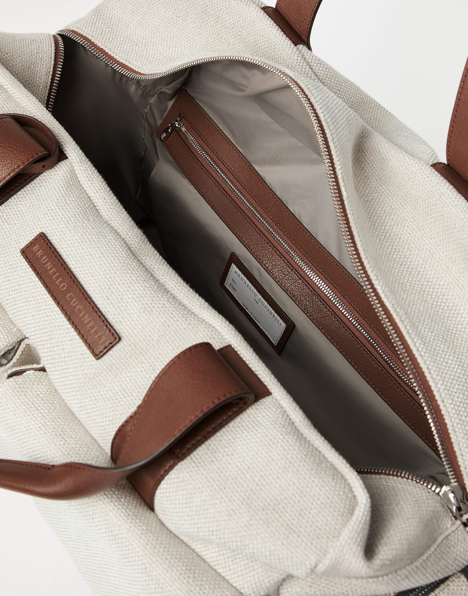 Water-resistant canvas and buffalo leather leisure bag - 5