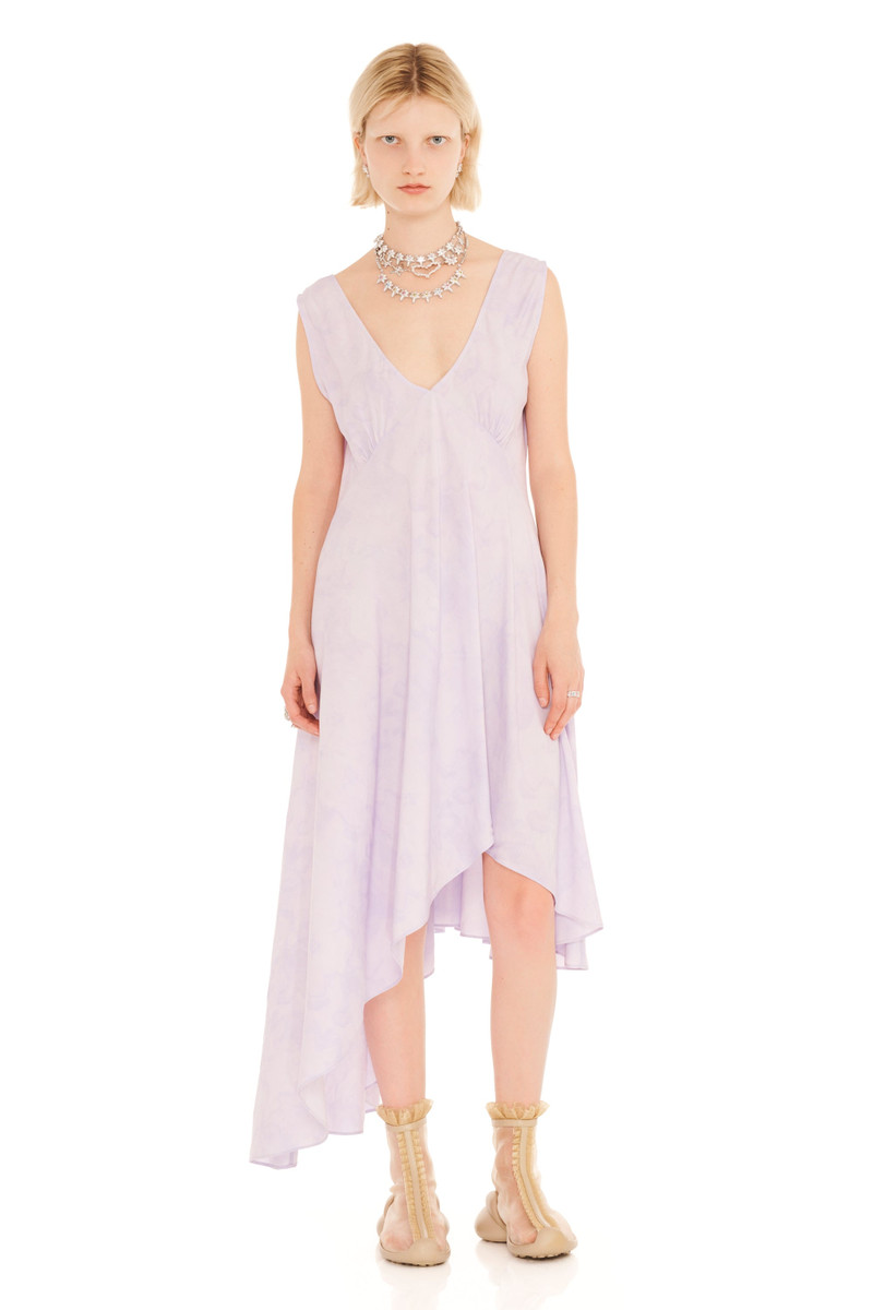 Collina Strada LILAC FLORAL SCRIBBLE TULIP DRESS outlook