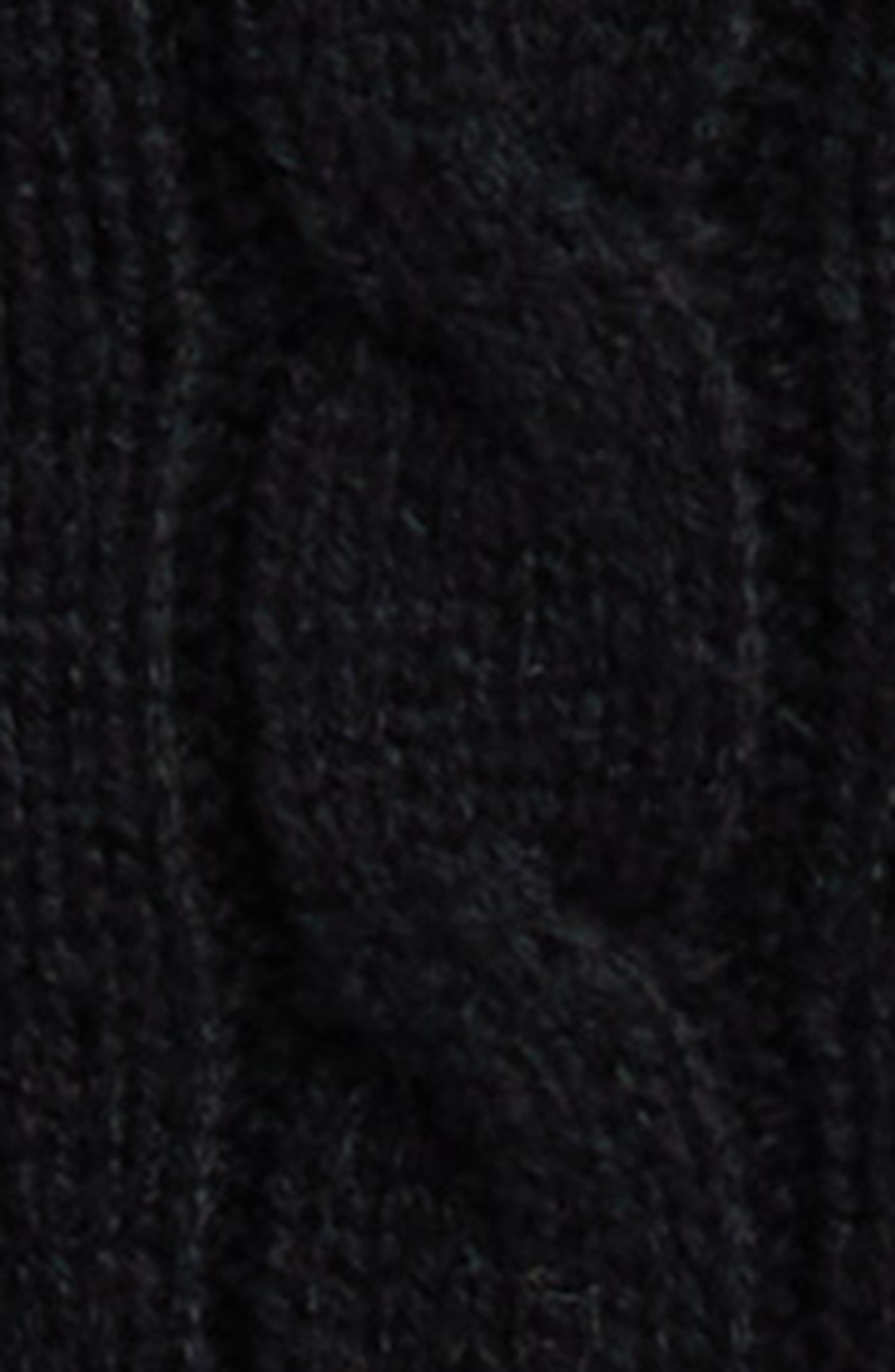 Valentino Garavani Ruffle Cuff Cable Cashmere Sweater in Ivory/Black at Nordstrom - 7