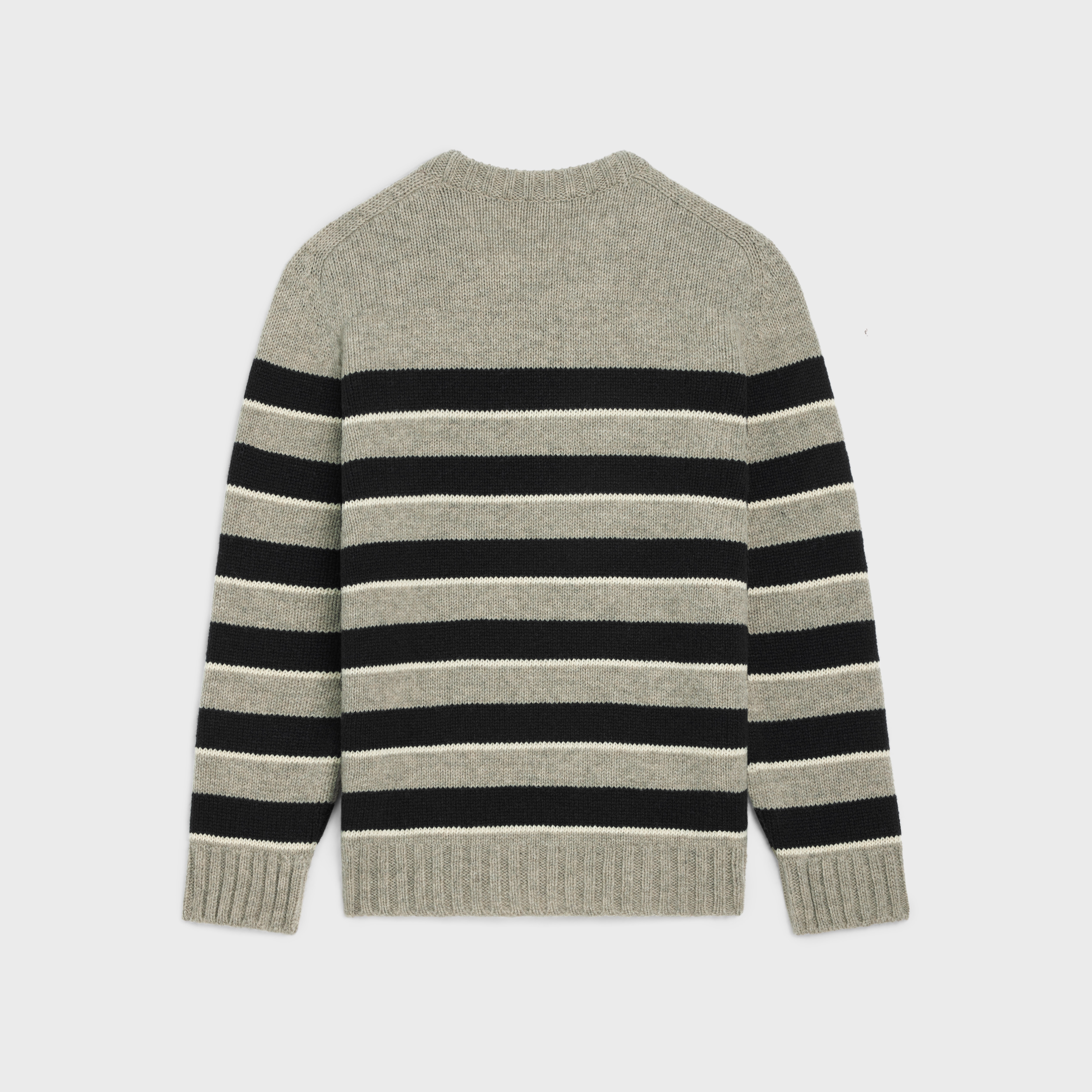 triomphe crew neck sweater in striped wool - 2