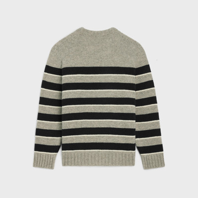 CELINE triomphe crew neck sweater in striped wool outlook