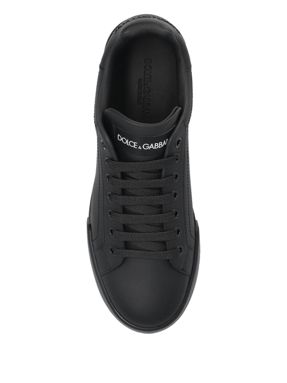 leather low-top sneakers - 3