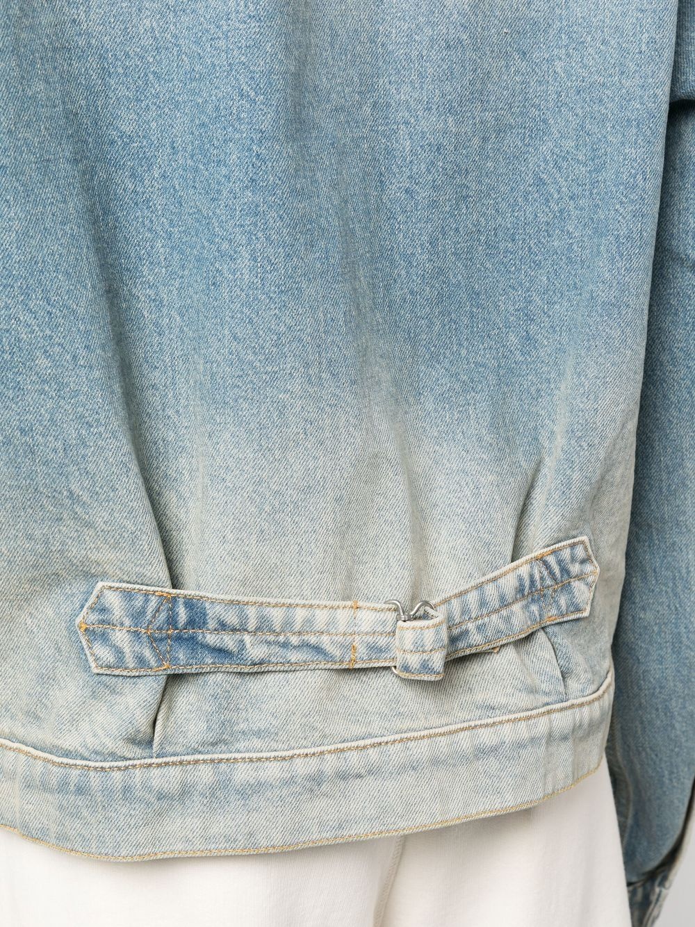 faded denim jacket - 5
