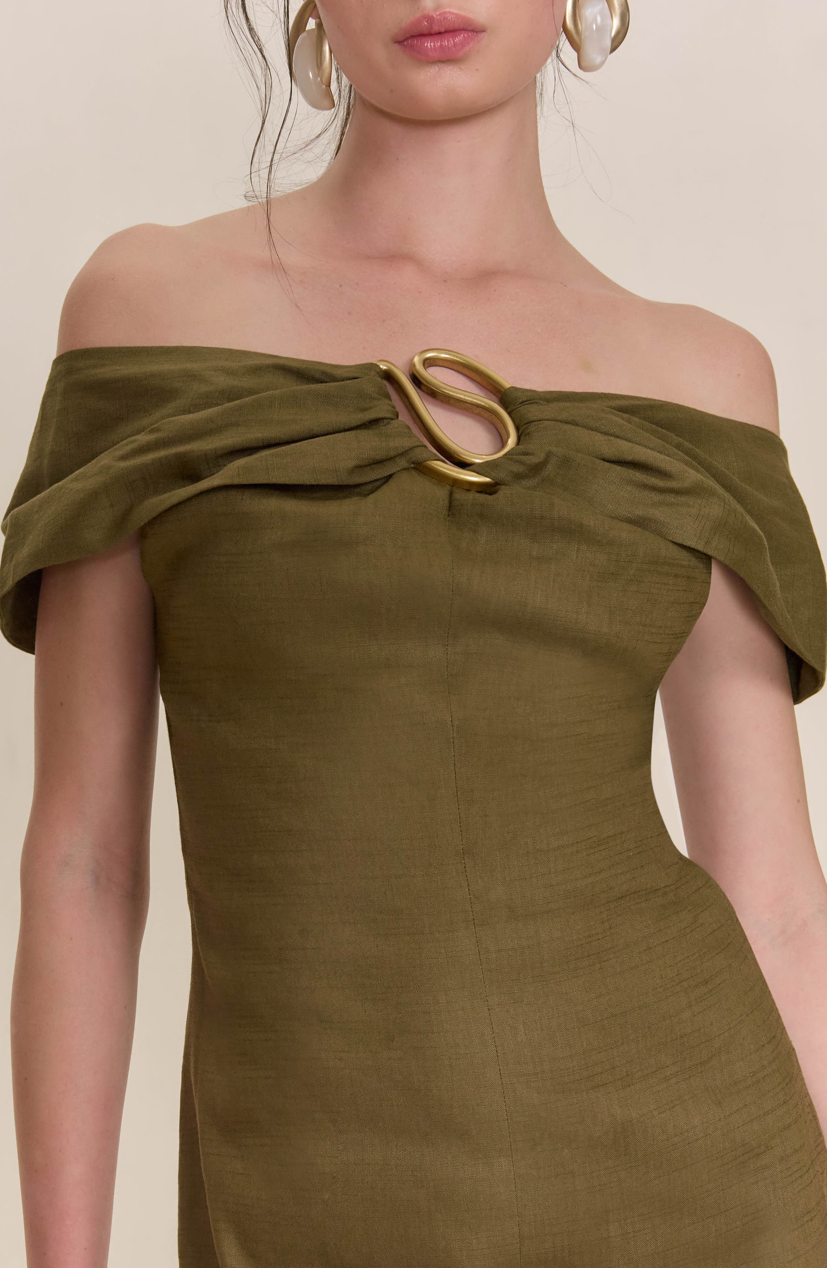 Cult Gaia Sawyer Off the Shoulder Minidress in Nymph at Nordstrom - 4