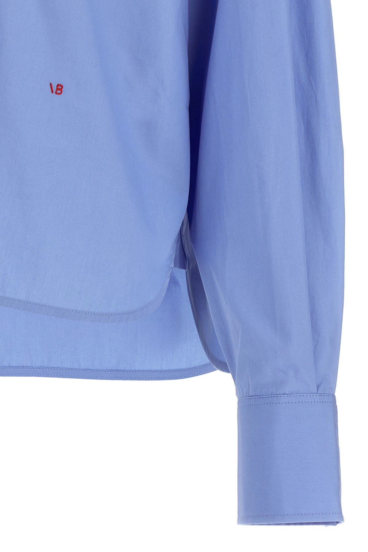Cropped shirt with logo embroidery - 5
