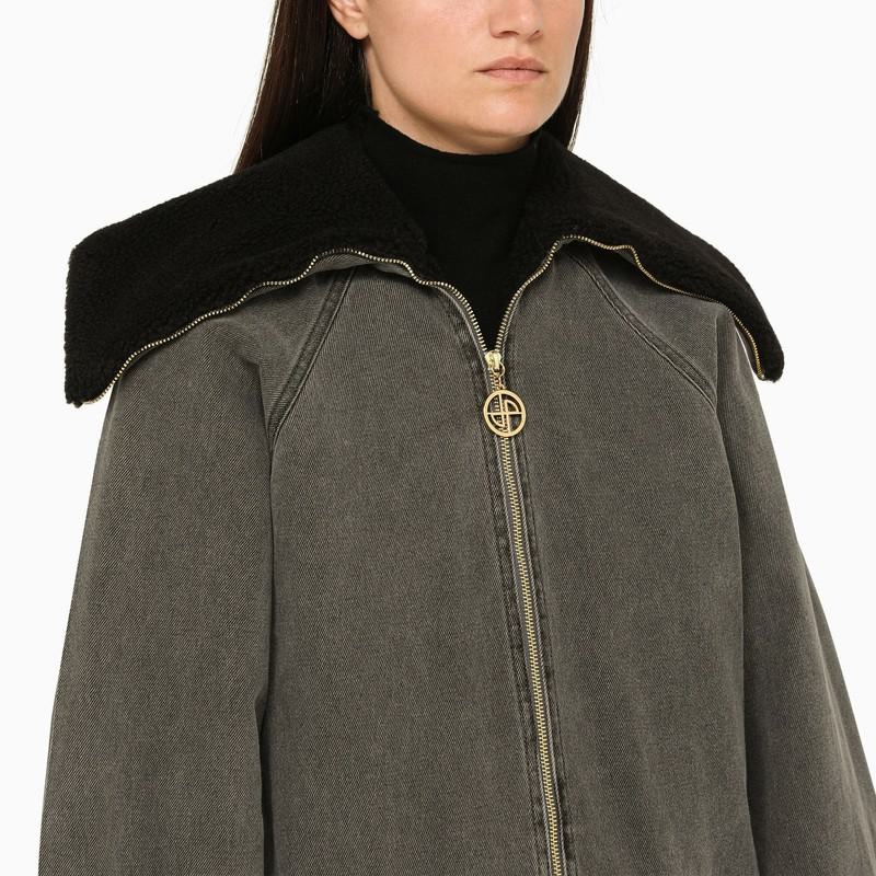 PATOU PATOU ANTHRACITE DENIM JACKET | baltini | REVERSIBLE