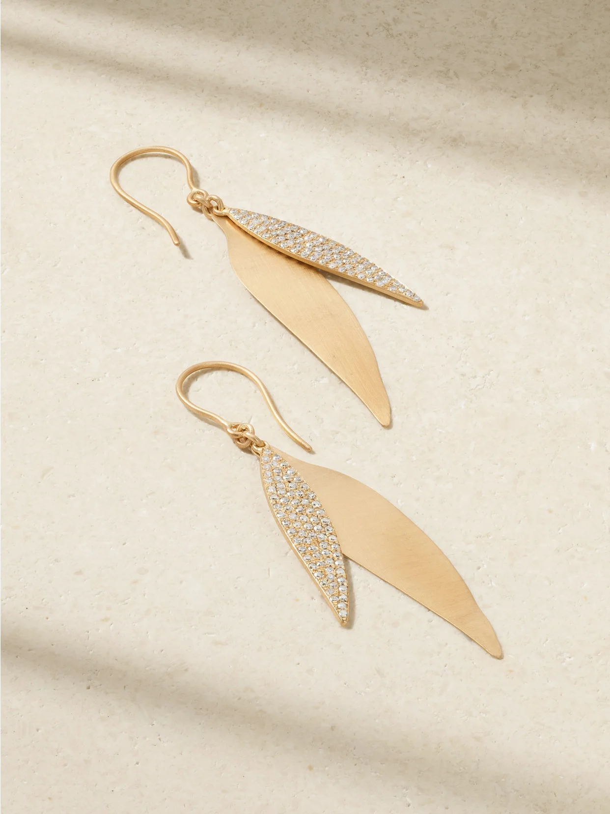 Falling Leaves 18-karat Gold Diamond Earrings - 1