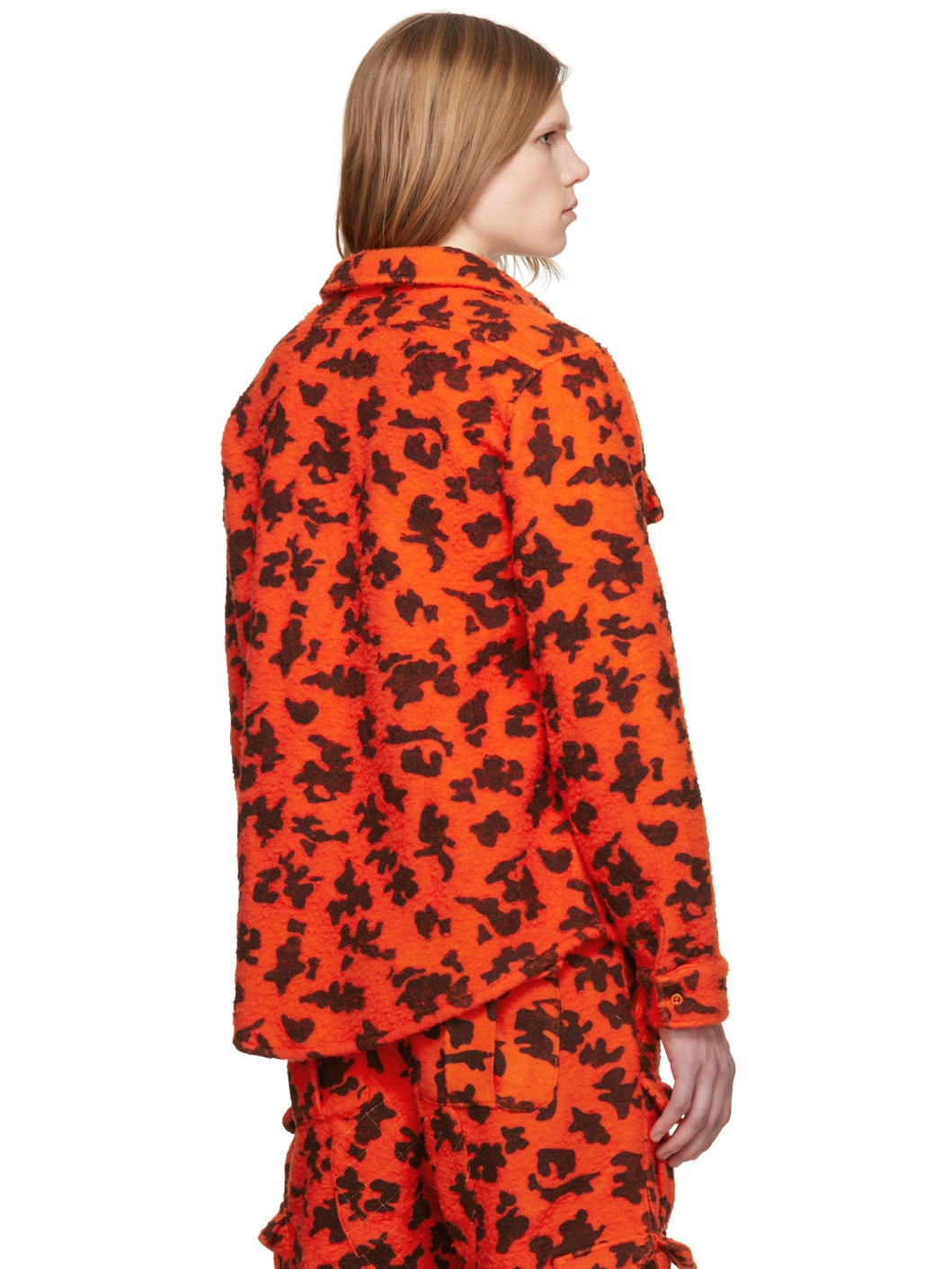 Orange & Black Printed Shirt - 3