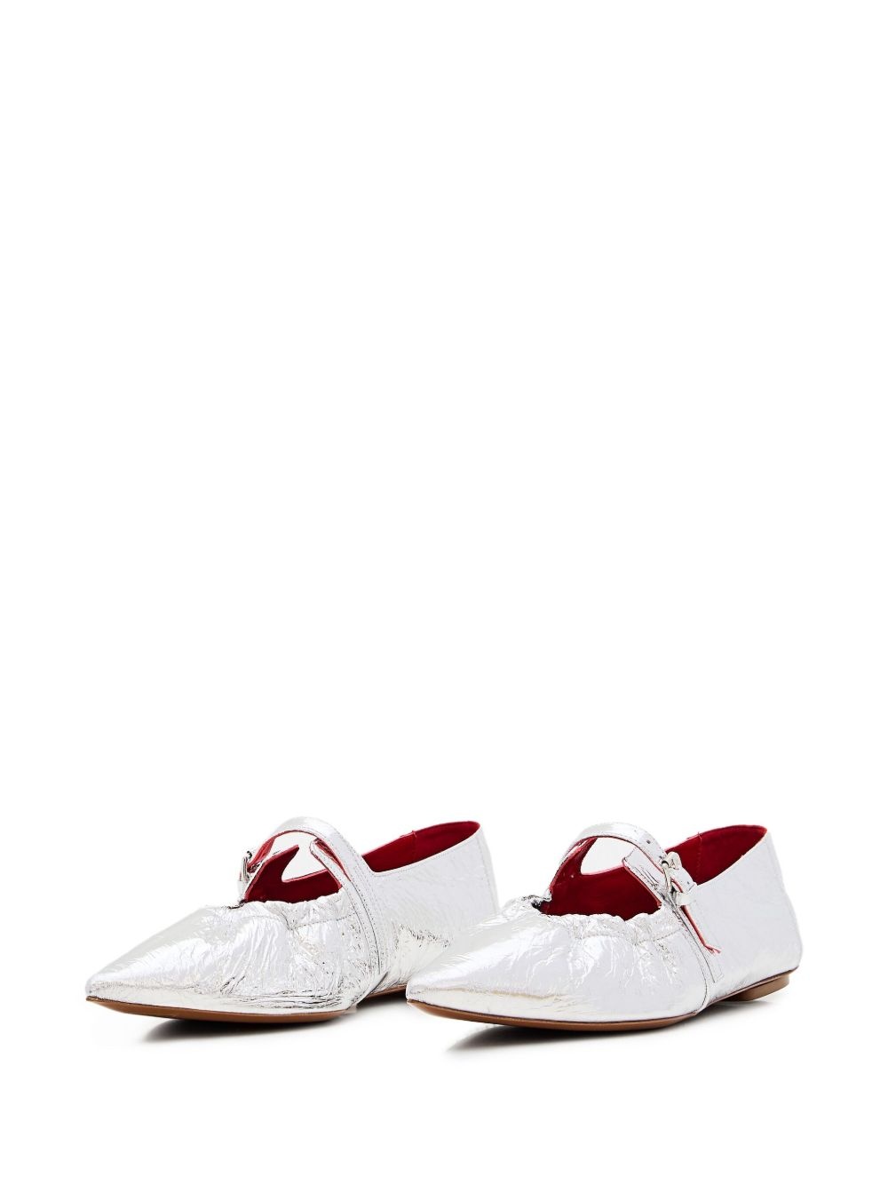 metallic ballet flats - 2