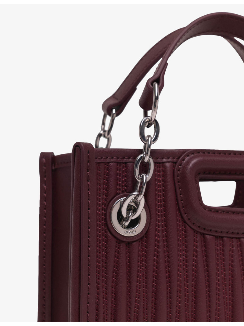 maje Cabas padded mini leather shoulder bag outlook