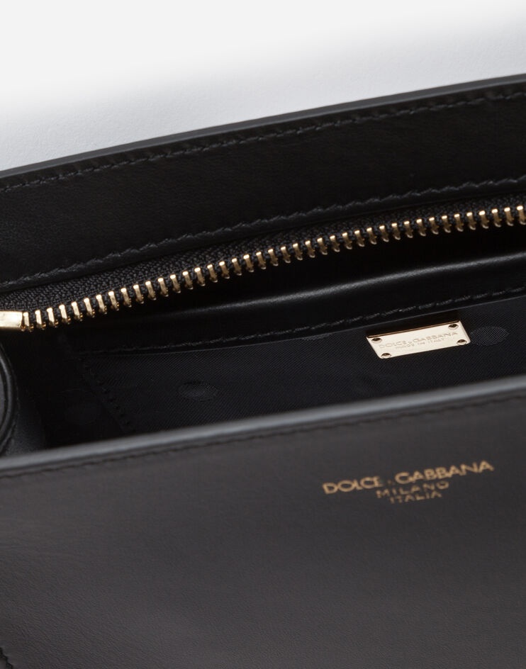 Small Monreale clutch in calfskin with logo - 4
