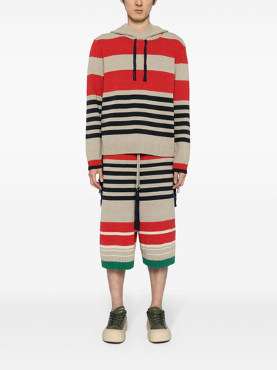 Craig Green striped knitted hoodie outlook