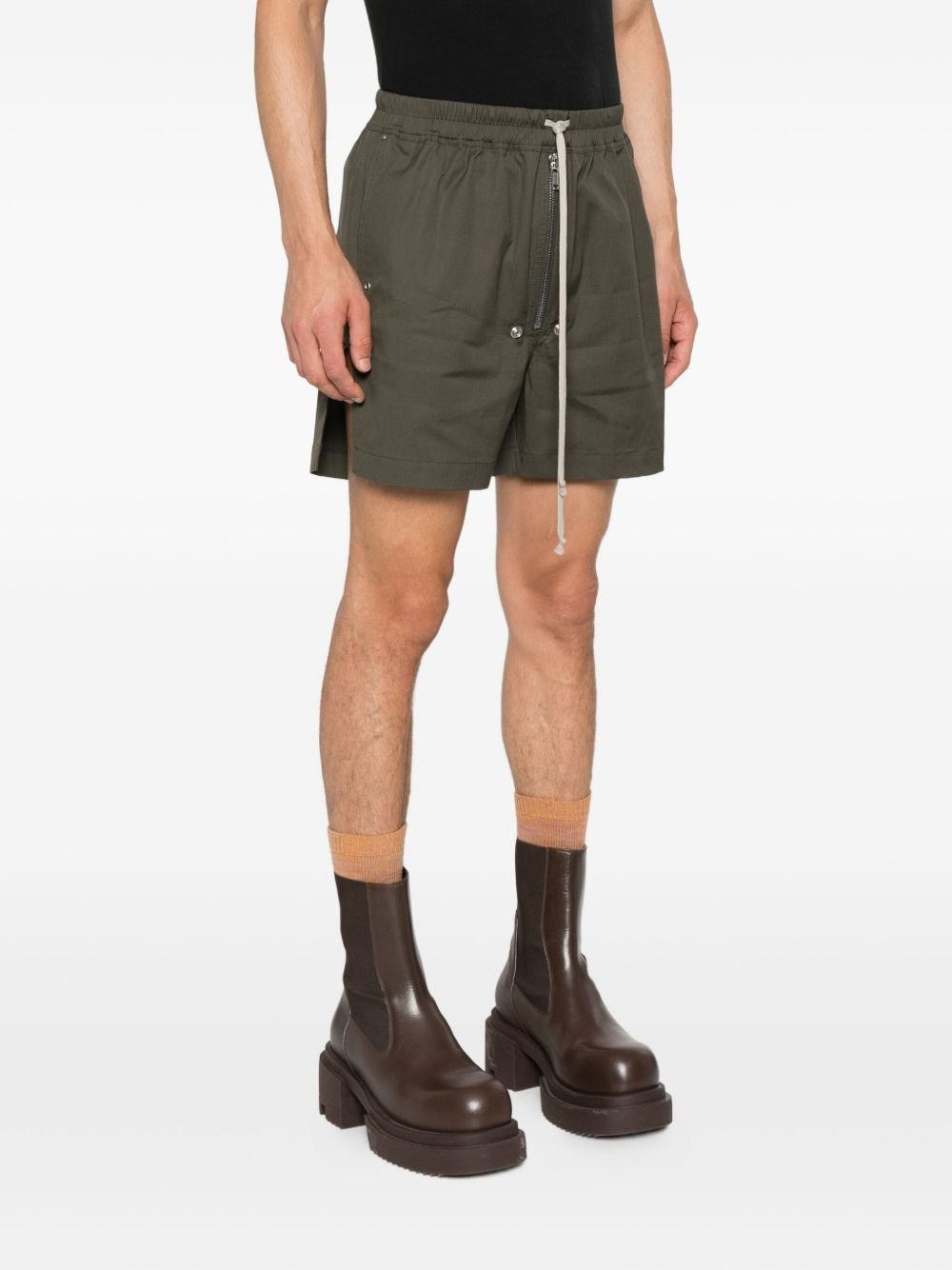 drawstring zip-fastening shorts - 3