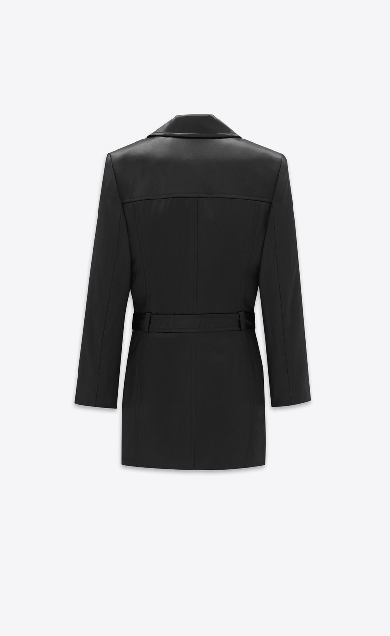 SAINT LAURENT saharienne jacket in satin chintz outlook