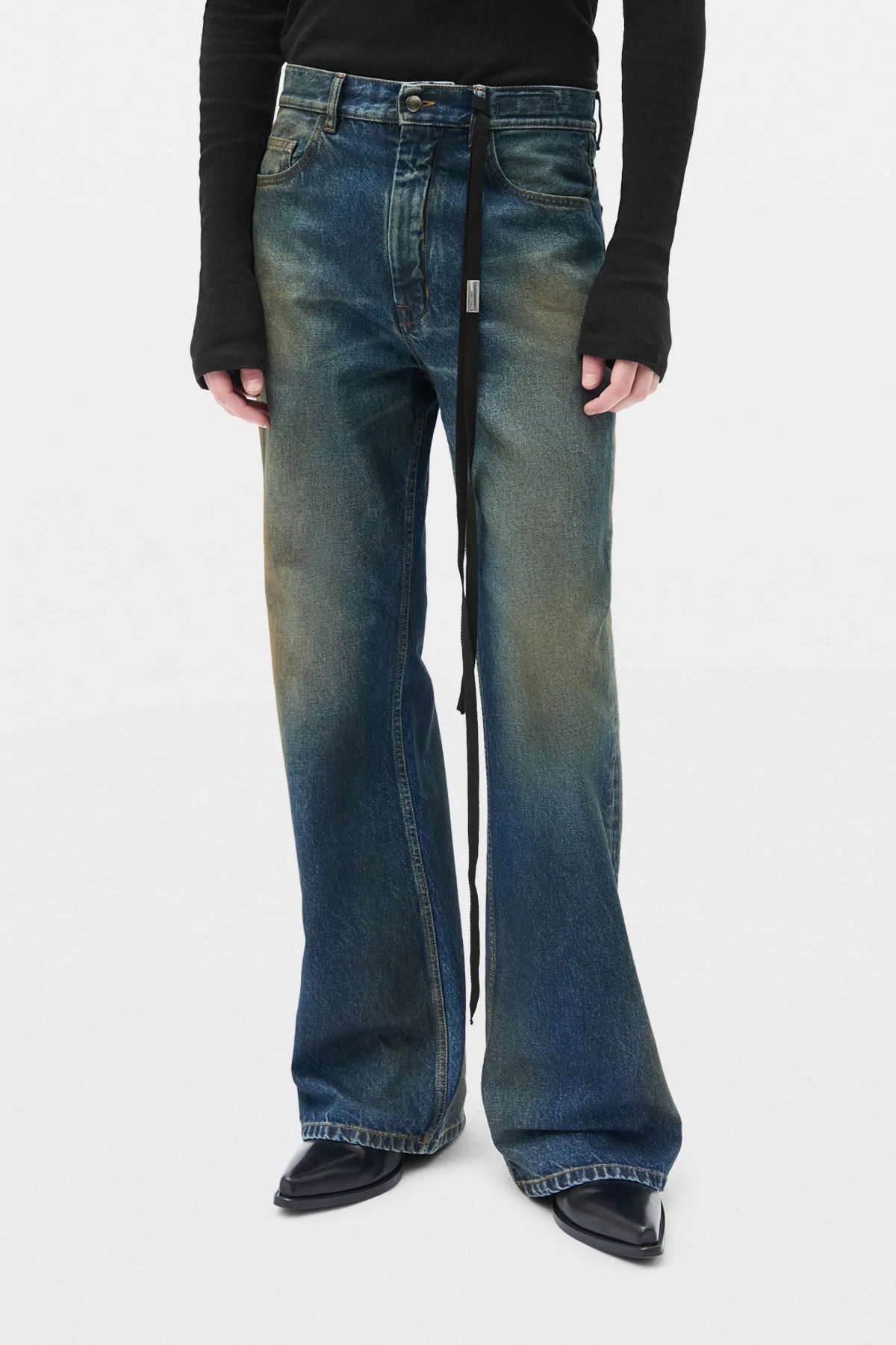 Modest 5 Pockets Relaxed Flared Trousers - 1