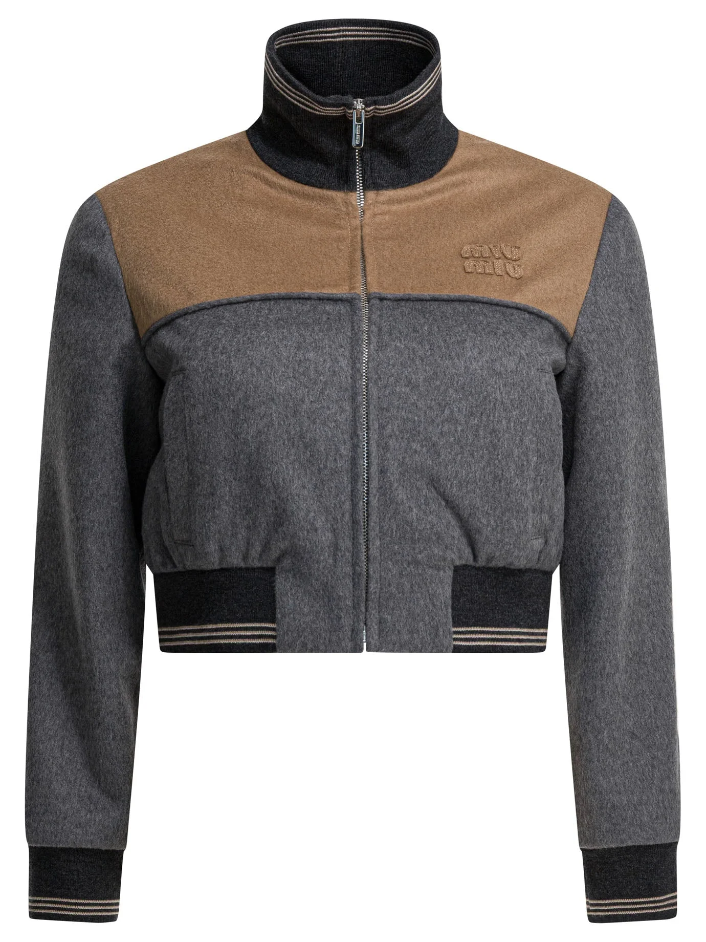 Miu Miu Wool And Cashmere Bomber Jacket - 1