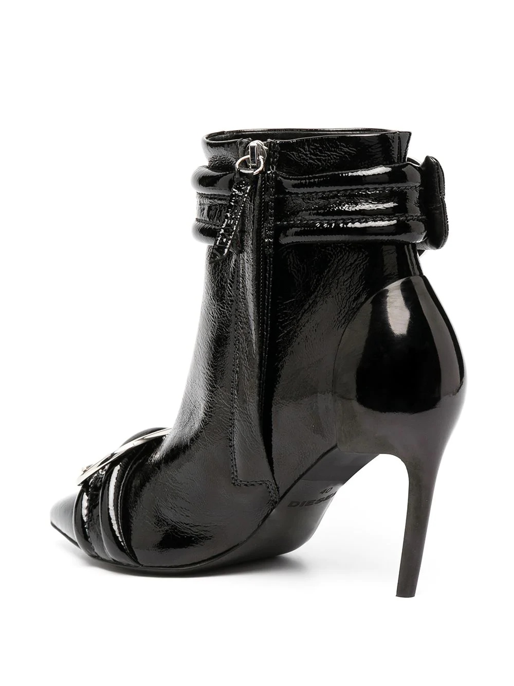 pointed-toe leather ankle booties - 3