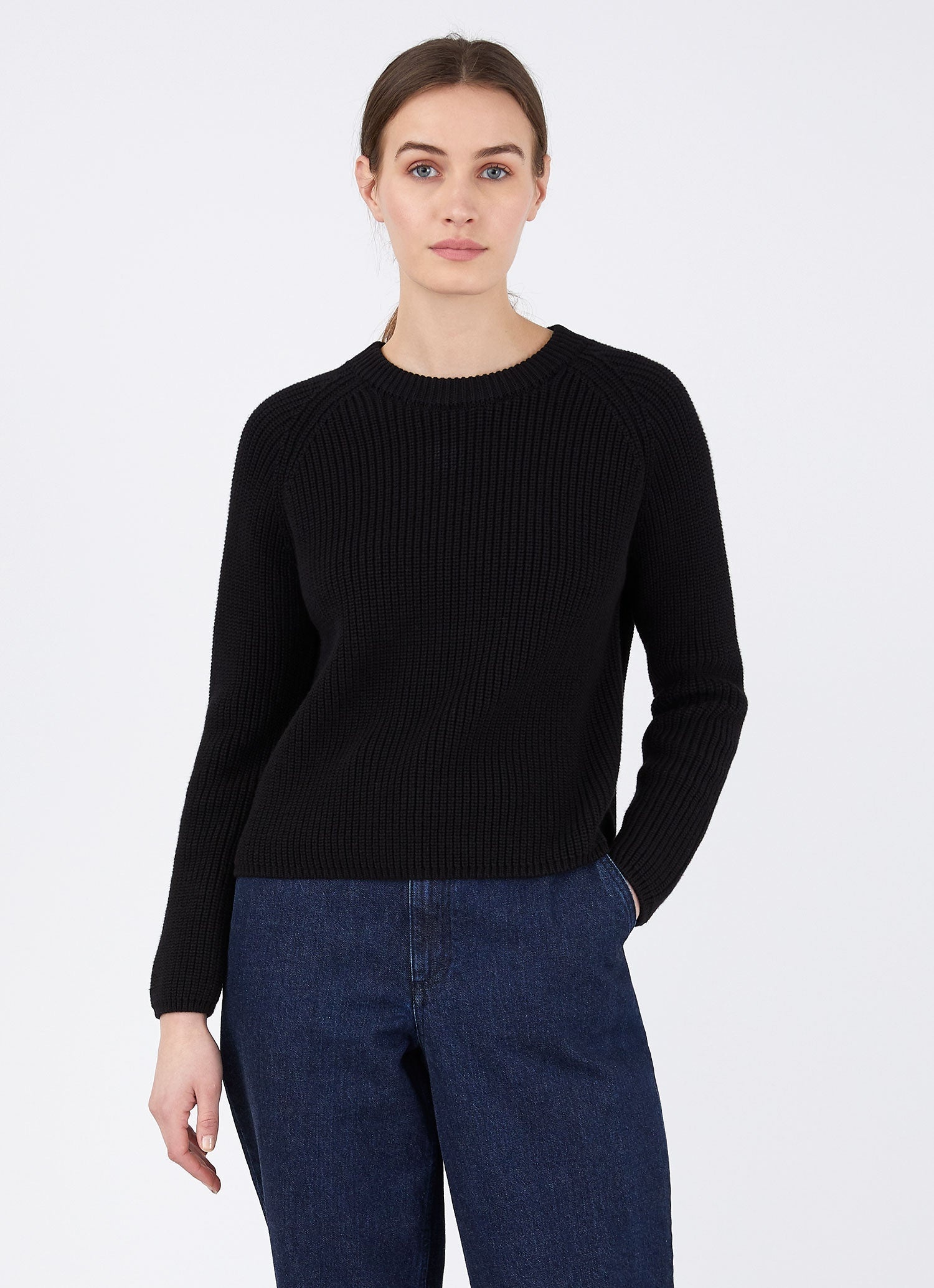 Cotton Boxy Crew Jumper - 2