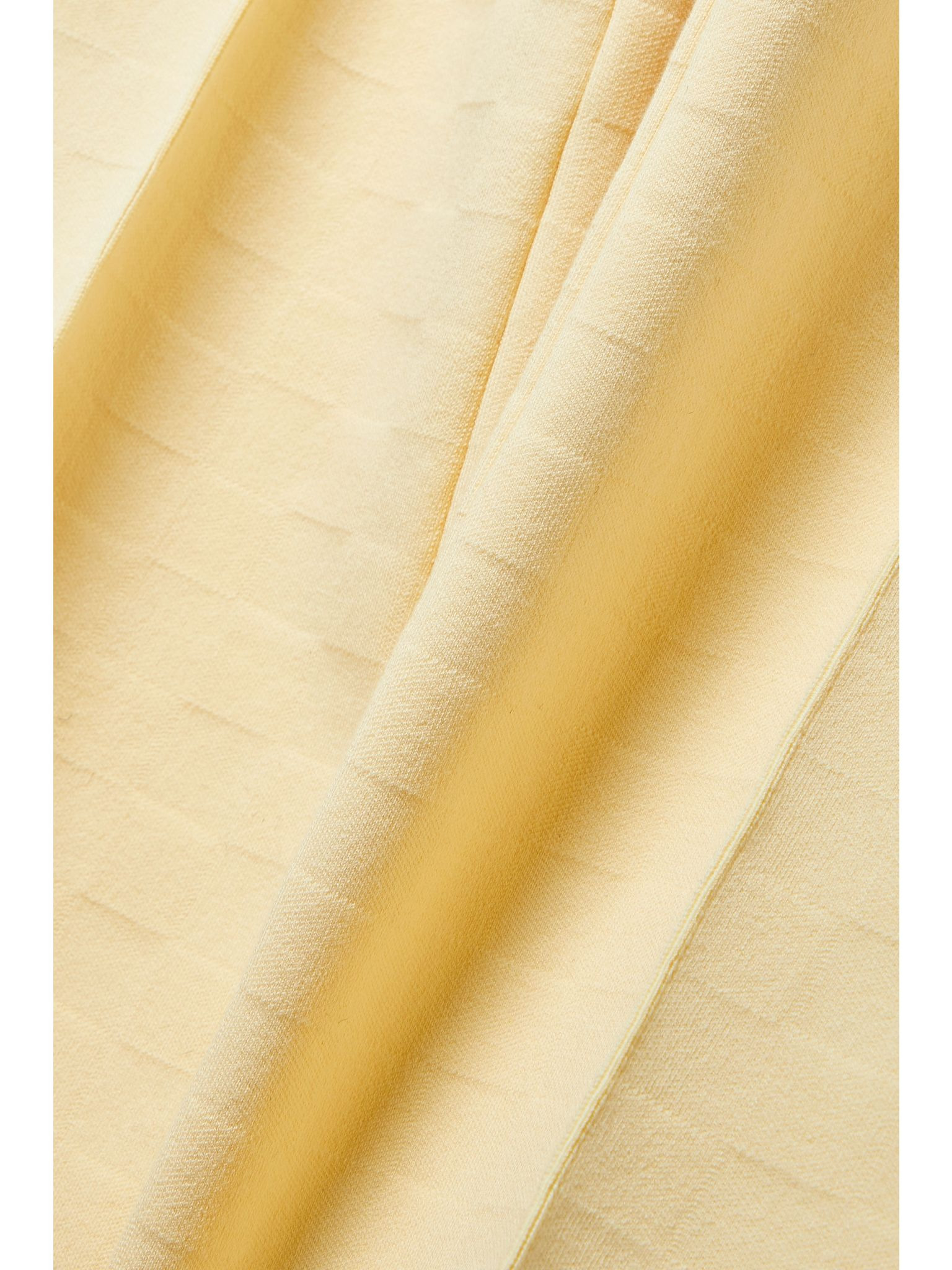 Kick cropped stretch-cotton flared pants Yellow - 5