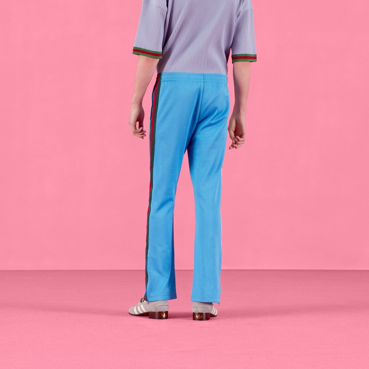 GUCCI X ADIDAS★素敵！BLUE COTTON JERSEY JOGGING PANTS Gucci x adidas Jersey Jogging Pant Blue - FW22 - US