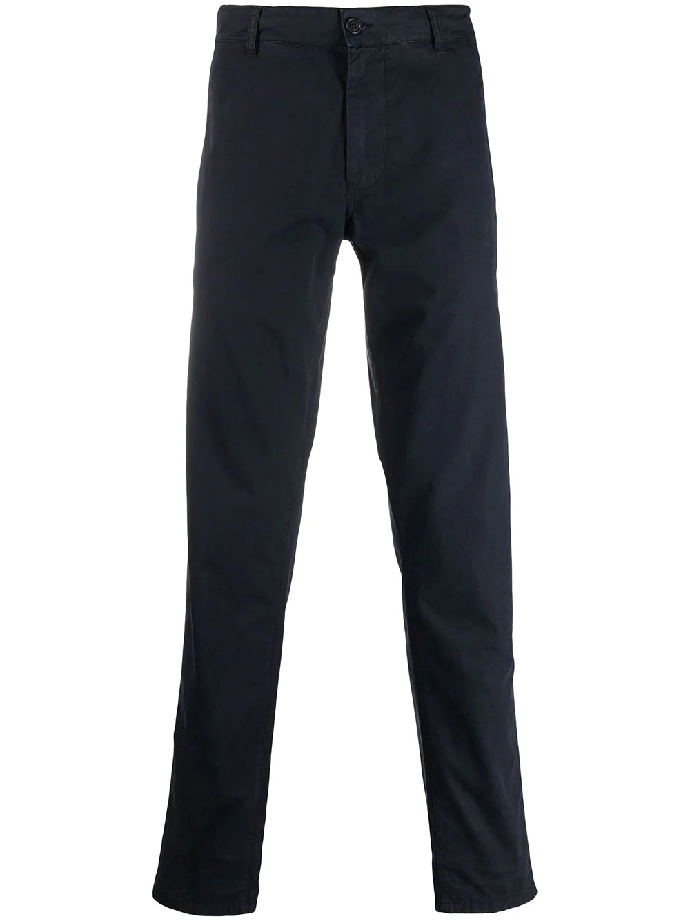 straight-leg cotton trousers - 1