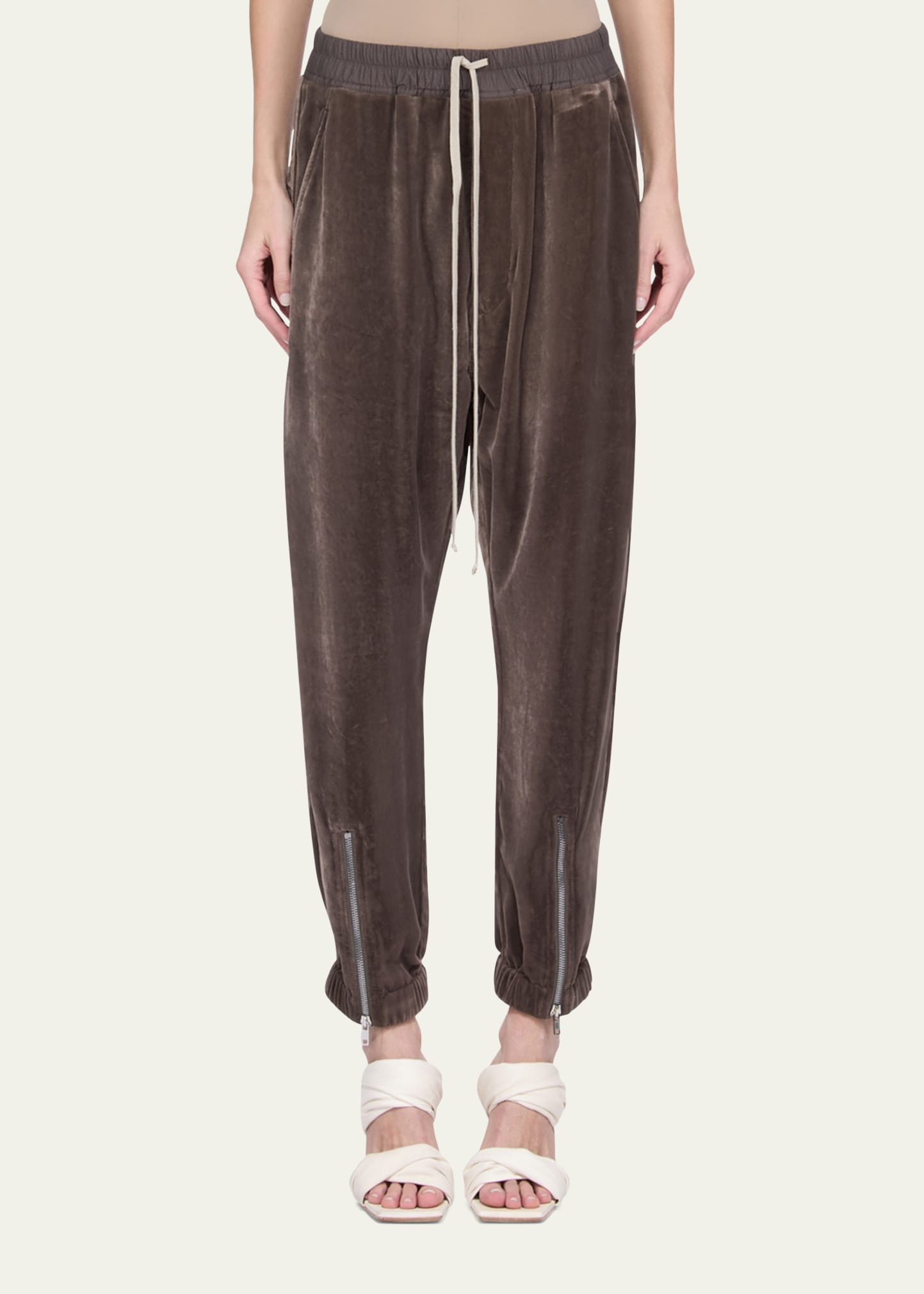 Velvet Zip Joggers - 4