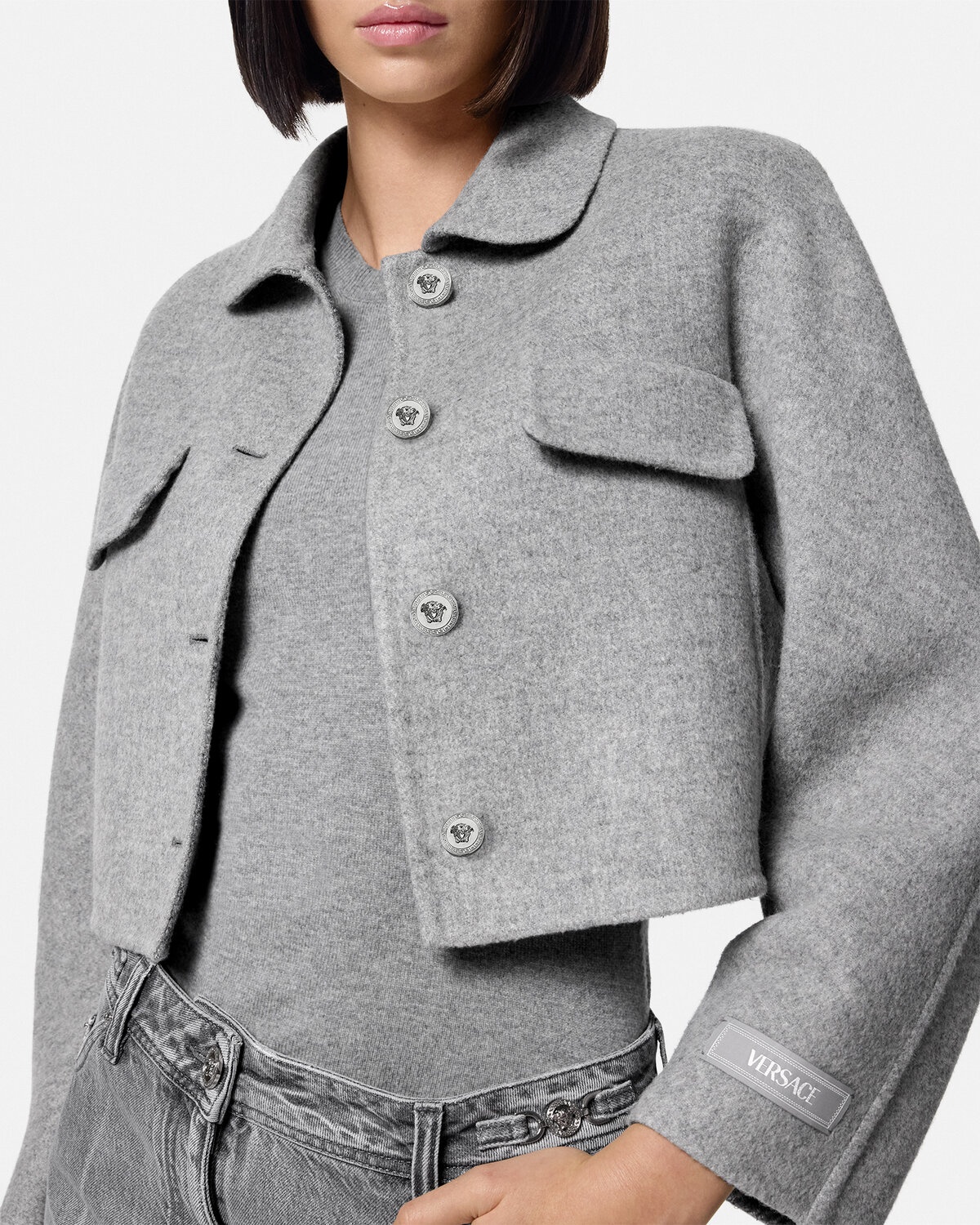Barocco Cashmere-Blend Crop Jacket - 3