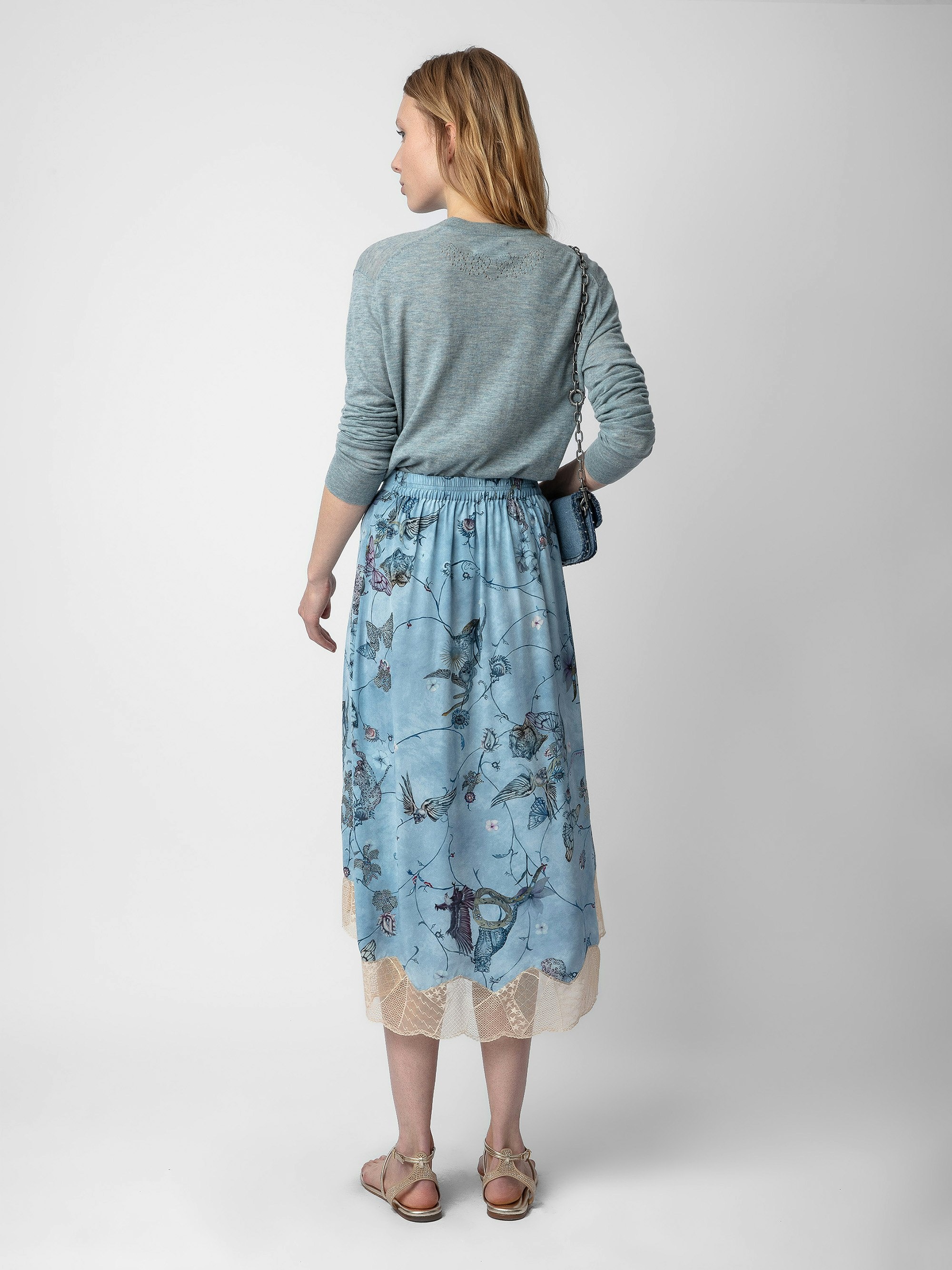 Joslin Diamanté Silk Skirt - 3
