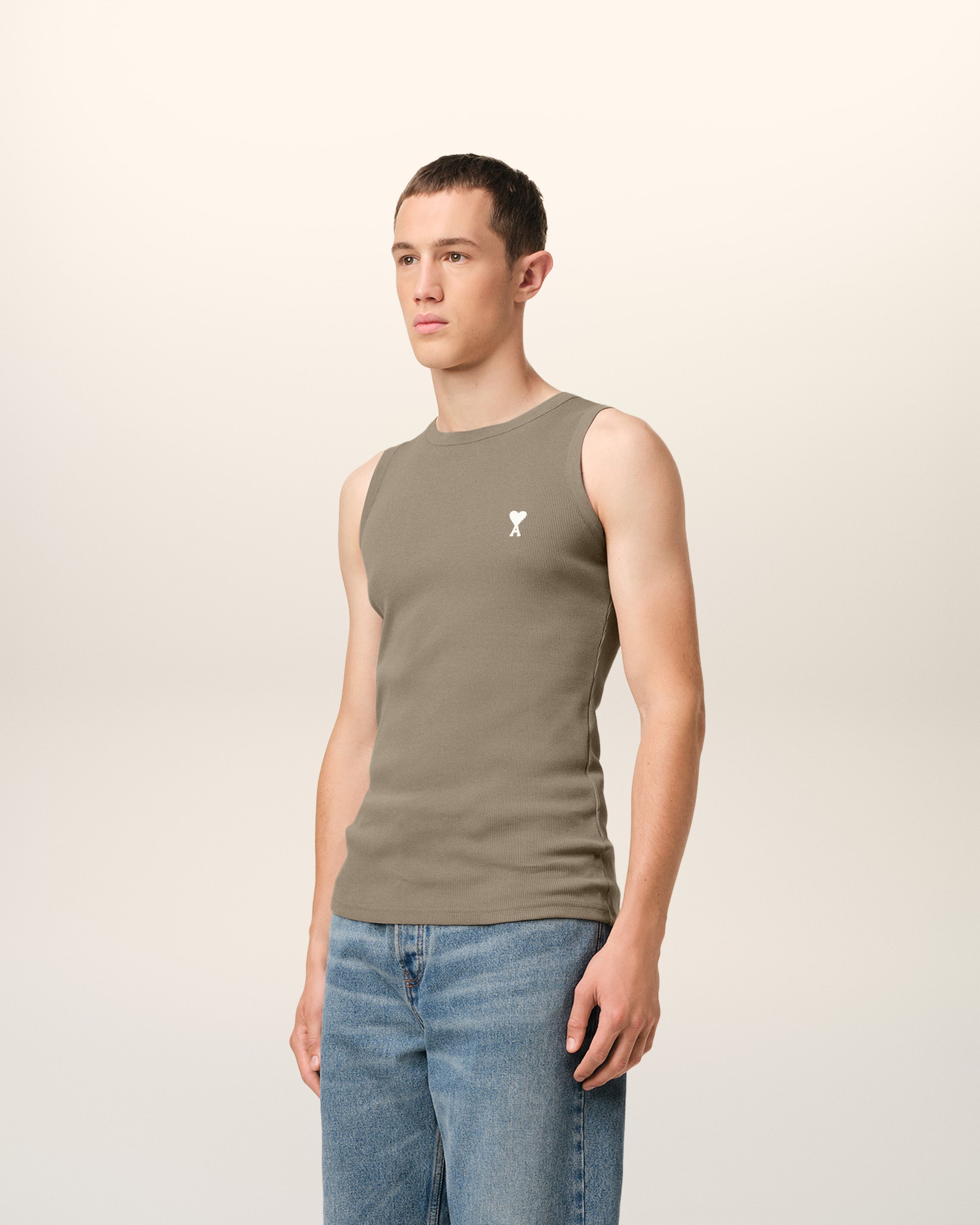 GREEN COTTON RIB AMI DE COEUR TANKTOP - 6