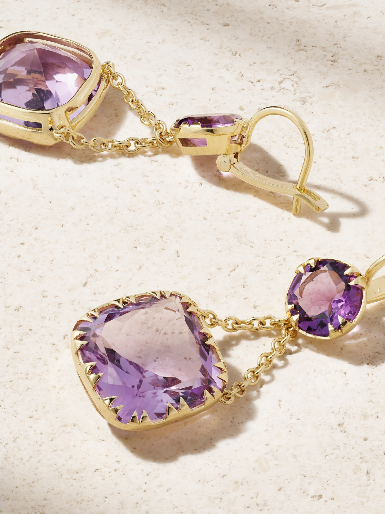 Crown 18-karat Gold Amethyst Earrings - 3