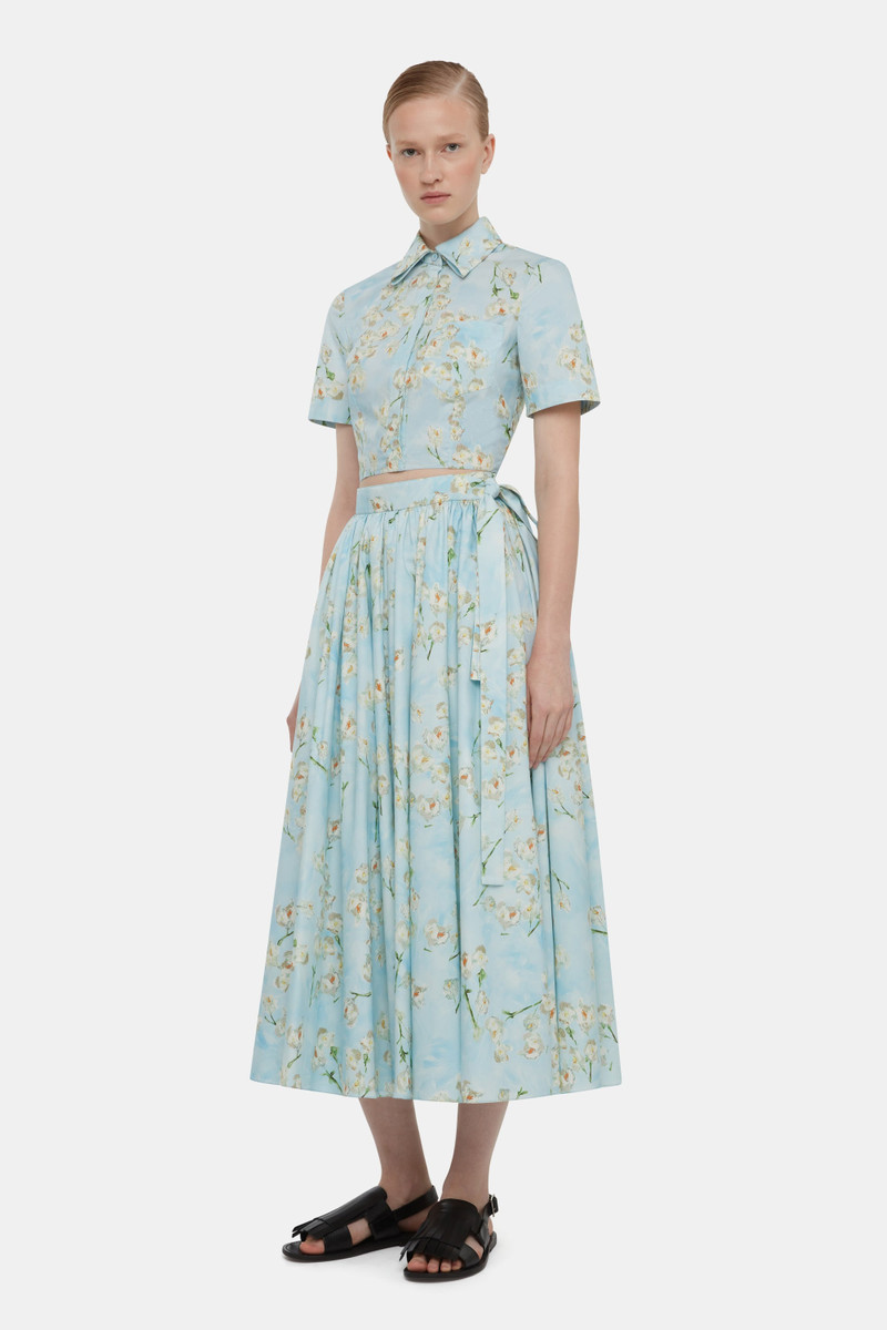 EMILIA WICKSTEAD Evelyna Skirt with Little Lillie's on Blue Cotton outlook