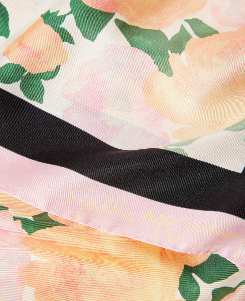 Peony Print Square Scarf 3