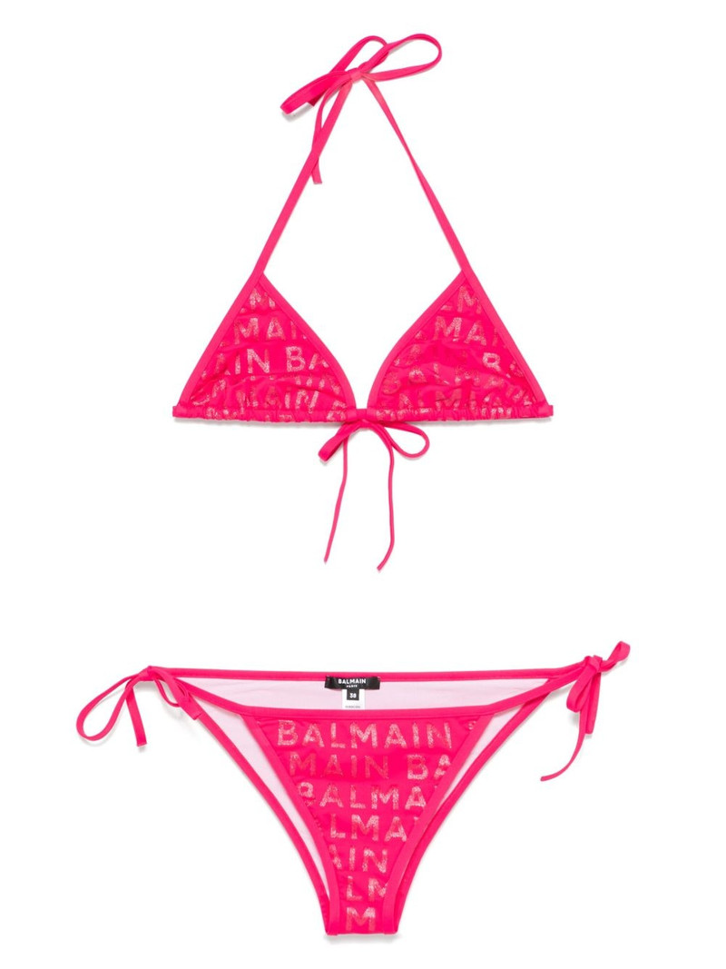 Balmain logo-print bikini outlook