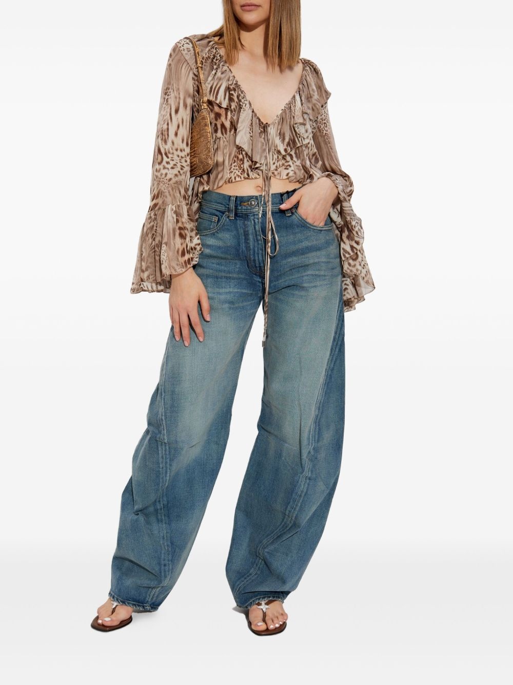 printed chiffon blouse - 2