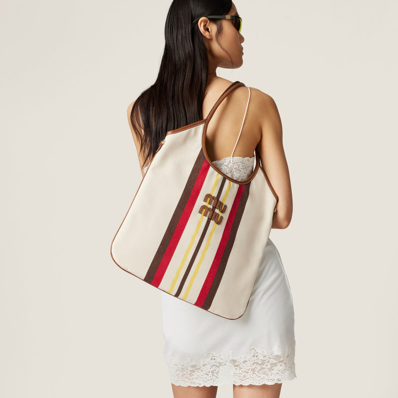 Miu Miu IVY canvas and leather bag outlook
