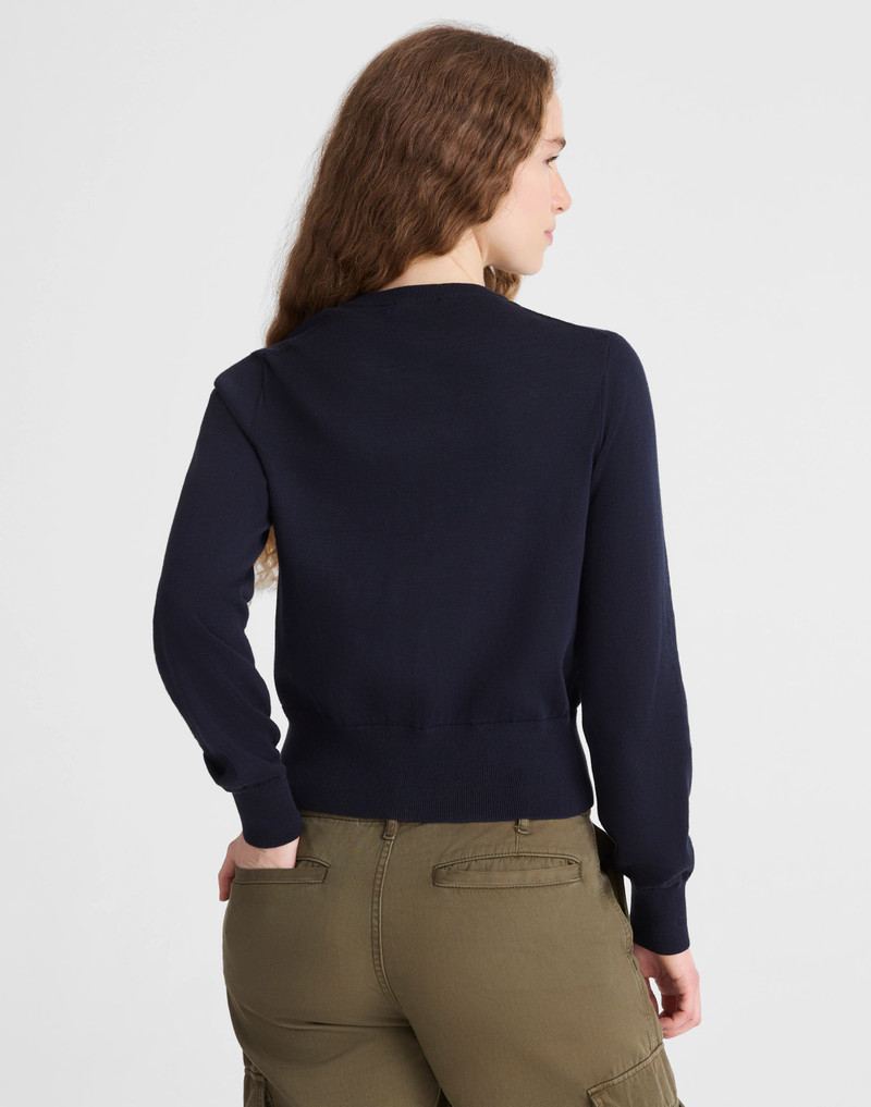 Madewell Button-Front Cardigan in 100% Cotton outlook